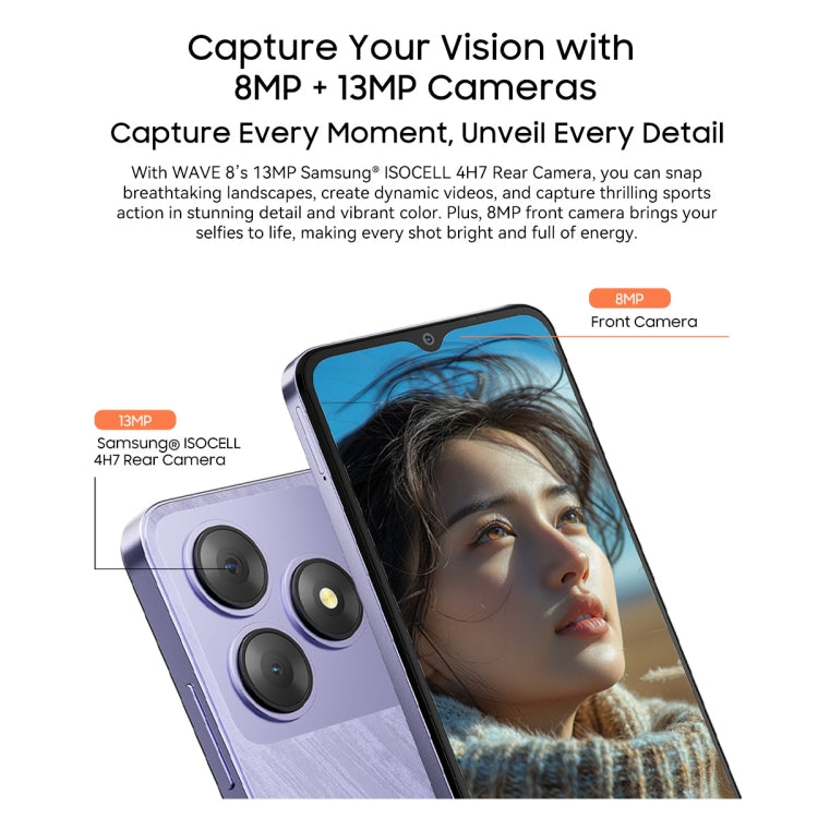 Blackview WAVE 8, 4GB+256GB, 6.56 inch Android 14 Unisoc T606 Octa Core, Network: 4G, OTG Blackview WAVE 8, 4GB+256GB, 6.56 inch Android 14 Unisoc T606 Octa Core, Network: 4G, OTG